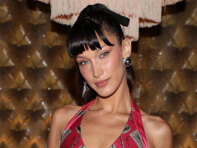 Bella Hadid Wears a Silk Handkerchief Dress in LA
