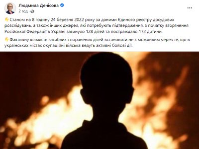 Russian onslaught has taken lives of 128 Ukrainian children