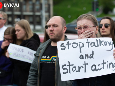 ‘Save Mariupol defenders’ rally in Kyiv