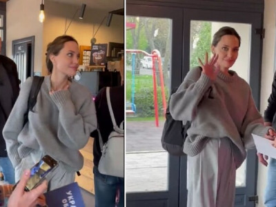 Angelina Jolie arrived in Lviv. She ate croissants, talked to refugees and volunteers.