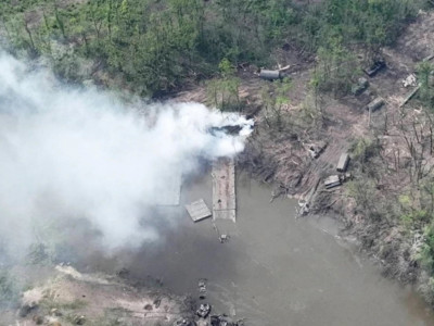 Successful strikes by AFU on enemy equipment during Seversky Donets crossing. VIDEO