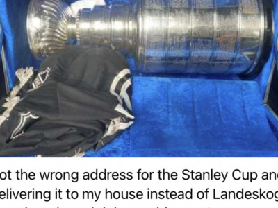 The Stanley Cup got delivered to the wrong house in Denver