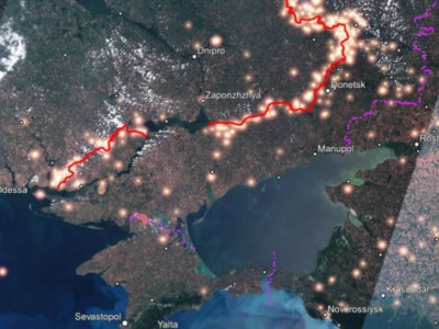 NASA показало, як виглядає лінія фронту з космосу (фото)