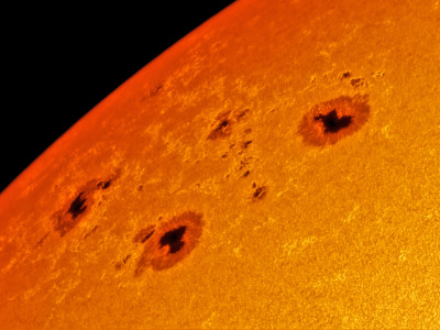 The giant sunspot pointing at the Earth has almost doubled in a day