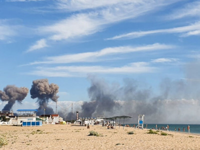 Explosion in occupied Crimea: ammunition detonates at Novofedorivka military airbase