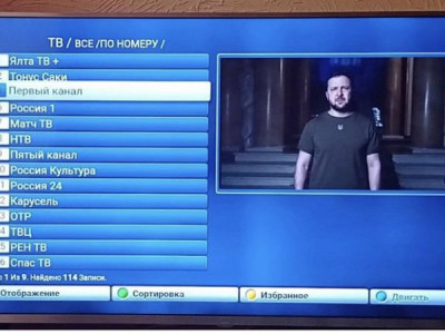 Ukrainian cyber activists hack Crimean TV, air Zelenskyy's speech 