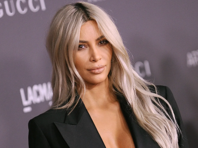 Kim Kardashian Turned Her White-Blonde Hair Silver