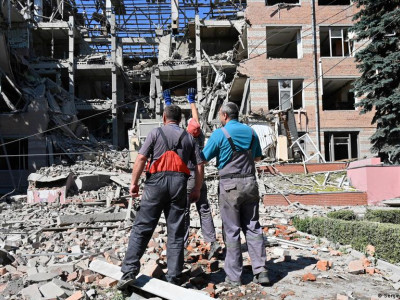 Russian missile and artillery strikes in Kharkiv region