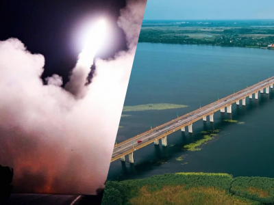 Strike On Antonivsky Bridge Captured On Video At Extremely Close Distance