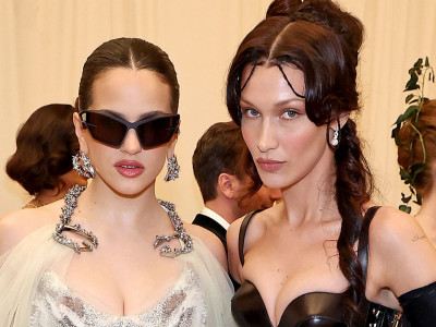 Rosalía and Bella Hadid Linked Up In Some Very Y2K Hairstyles