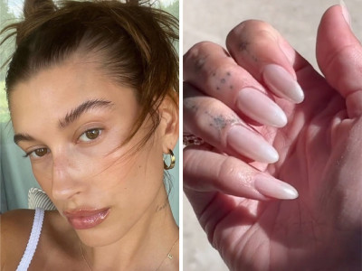Hailey Bieber's *Chocolate* Glazed Donut Nails Are Even Better Than the Original