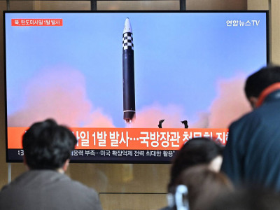 North Korean Missile Barrage Prompts Air Raid Sirens in South