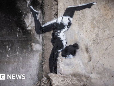 Banksy Unveils Ukraine Gymnast Mural On Building Shelled By Russia ...