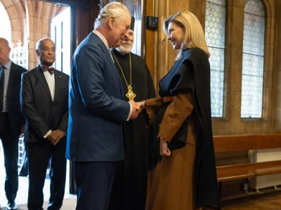 First Lady Zelenska meets with King Charles III