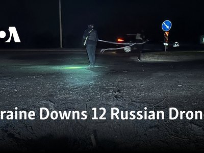  Ukraine Downs 12 Russian Drones 