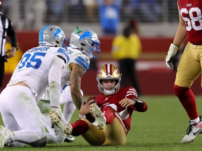 49ers' Purdy injures elbow, says UCL appears fine