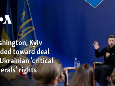  Washington, Kyiv headed toward deal for Ukrainian 'critical minerals' rights 