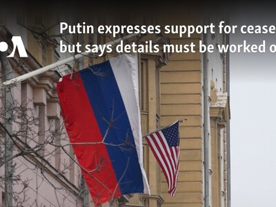  Putin expresses support for ceasefire but says details must be worked out 