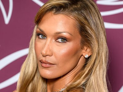 Bella Hadid's Dark Taupe Nails Are an Unexpected Spring Manicure Surprise