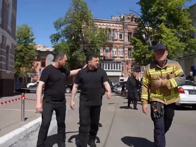 Zelenskyy visited the Chernobyl Museum destroyed after the Russian attack, as well as Lukyanivka