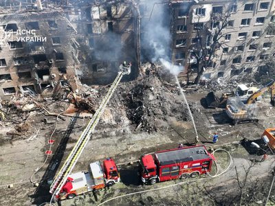 Rescue operations are still ongoing in two districts of Kyiv following the Russian attack; people may be trapped under the rubble - State Emergency Service