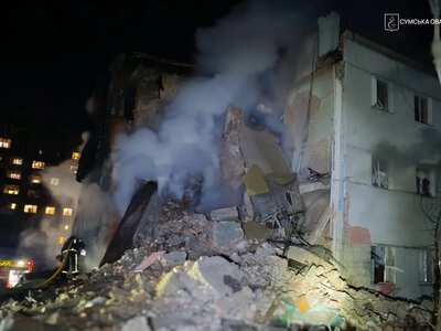 The Russian Federation launched a massive drone attack on the Shostka community, damaging civilian infrastructure