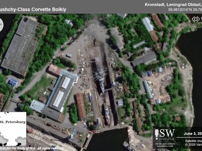 Satellite captures aftermath of strikes on oil terminal and corvette Boikiy