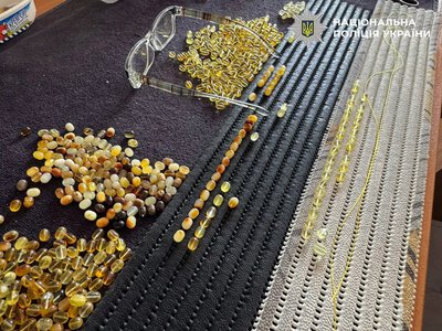 Large-scale amber mining scheme uncovered in Rivne region – dozens of kilograms of stones and foreign currency cash found