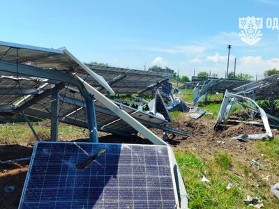 Russian missile strike on southern Odesa region destroyed solar panels, casualties reported