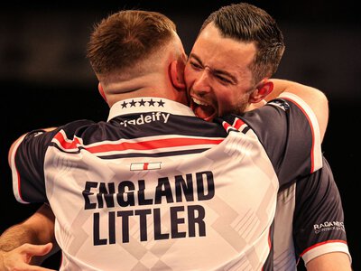 World Cup of Darts: England's Luke Littler and Luke Humphries set up clash with Wales in quarters with 8-5 win over Spain