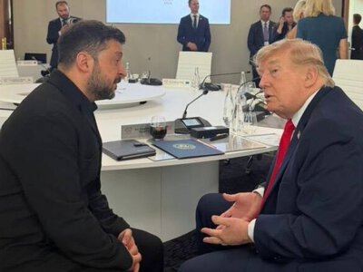 Zelenskyi, Trump and Macron hold trilateral meeting on G7 summit sidelines