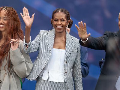 Michelle Obama's Baby Blue Manicure Gives Me Hope for a Pastel Nail Trend This Summer