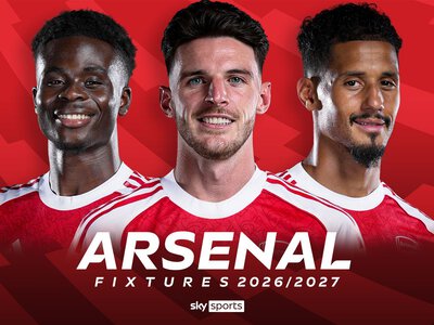 Arsenal: Premier League 2026/27 fixtures and schedule