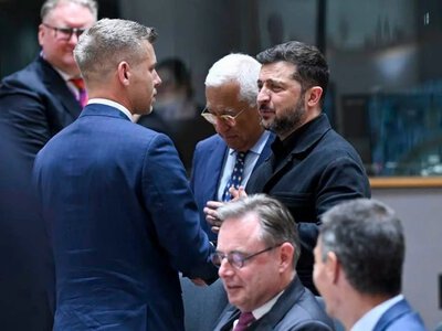 Zelenskyy and Hungary's new Prime Minister Magyar met at the EU summit
