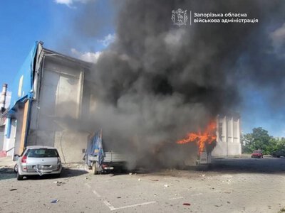 An enemy drone struck a logistics operator in Zaporizhzhia, three wounded