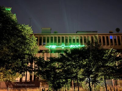 The Russian embassy in France found itself in the crosshairs of Fire Point