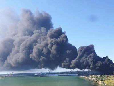 Part of Crimea left without power after UAV strike on thermal power plant in Kerch