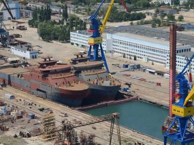 In Crimea, two enemy military support ships were hit.