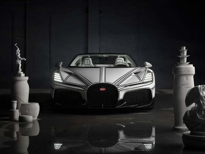 Bugatti has unveiled a unique hypercar W16 Mistral Blanc Éternel with porcelain
