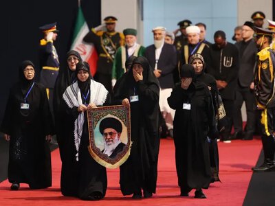 In Iran, seven-day state funeral ceremonies for Ayatollah Khamenei have begun, with delegations from over 100 countries participating.