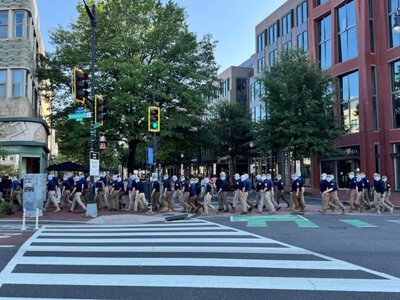 The far-right group Patriot Front marched in Washington on the 250th anniversary of the USA