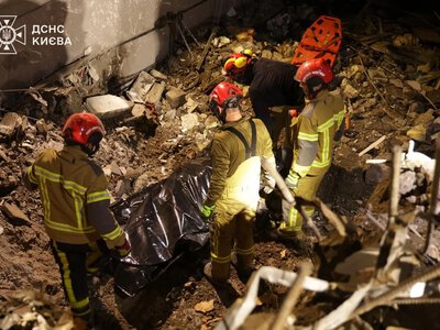 The number of dead in Kyiv as a result of yesterday's russian attack has increased to 18