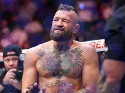 Conor McGregor to undergo surgery on knee injury which ended return fight against Max Holloway at UFC 329 but hopes to fight again