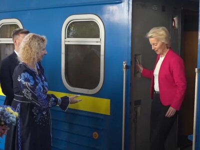 Von der Leyen arrives in Kyiv to announce new defense initiatives for Ukraine