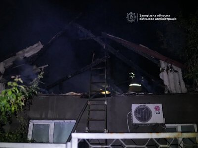 Russian drones attacked Zaporizhzhia, a person was injured, fires broke out in a private house and a university building