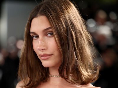 Hailey Bieber's Sky Blue Nails Could Cool Down a Heatwave