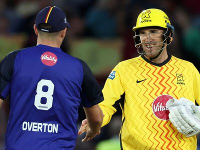 The Hundred: Craig Overton hits winning runs off twin brother Jamie while Jos Buttler hammers 90 from 50 balls