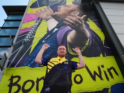 Luke Littler insists 'clean sweep very much on' as he attends Warrington mural unveiling days after World Matchplay win