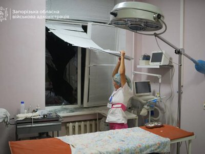 The occupiers struck a children's hospital in Zaporizhzhia: the facade and windows were damaged