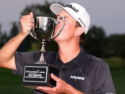 Frankie Harris shoots 59 in final round before winning Korn Ferry Tour's Pinnacle Bank Championship in play-off